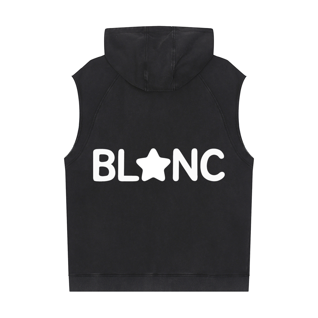 blanc. sleevless hoodie