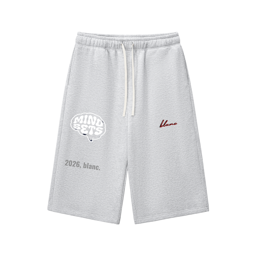 blanc. drawstring shorts