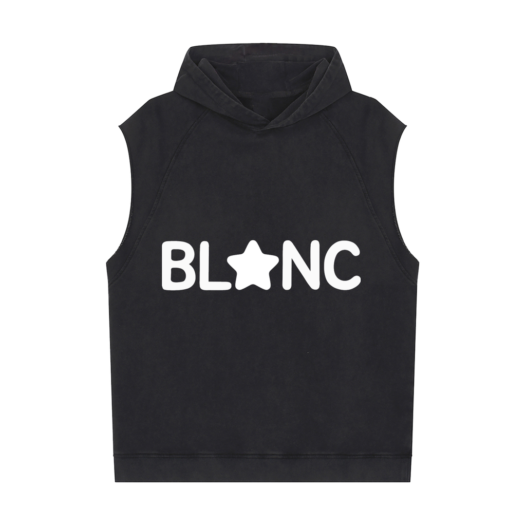 blanc. sleevless hoodie